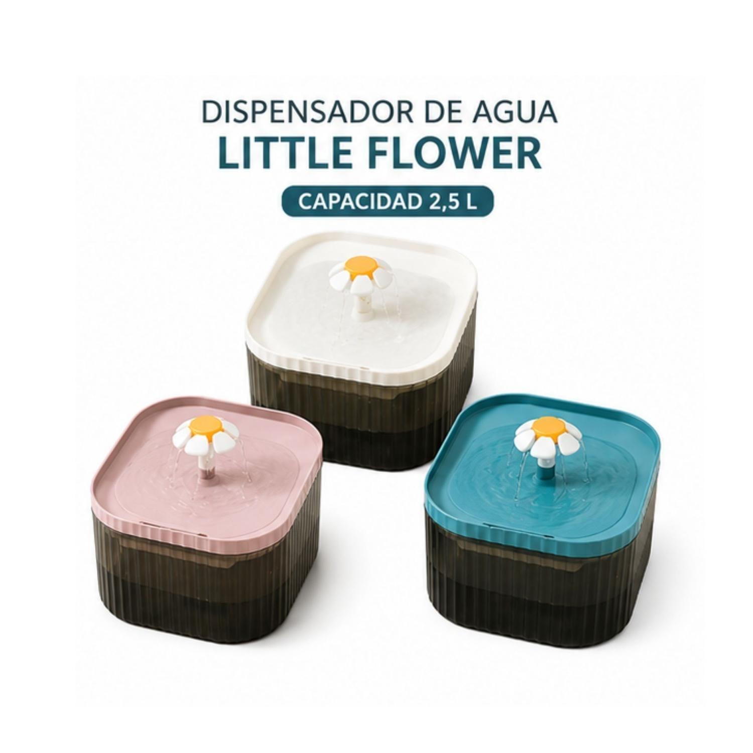 Dispensador Agua Flor 2,5 L Perro Gato Fuente Bebedero-6