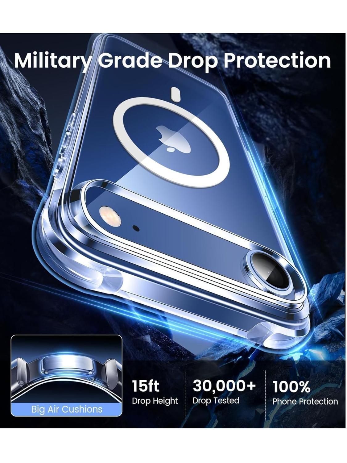 Carcasa para iPhone 17 Air Transparente MagSafe Antigolpes-5