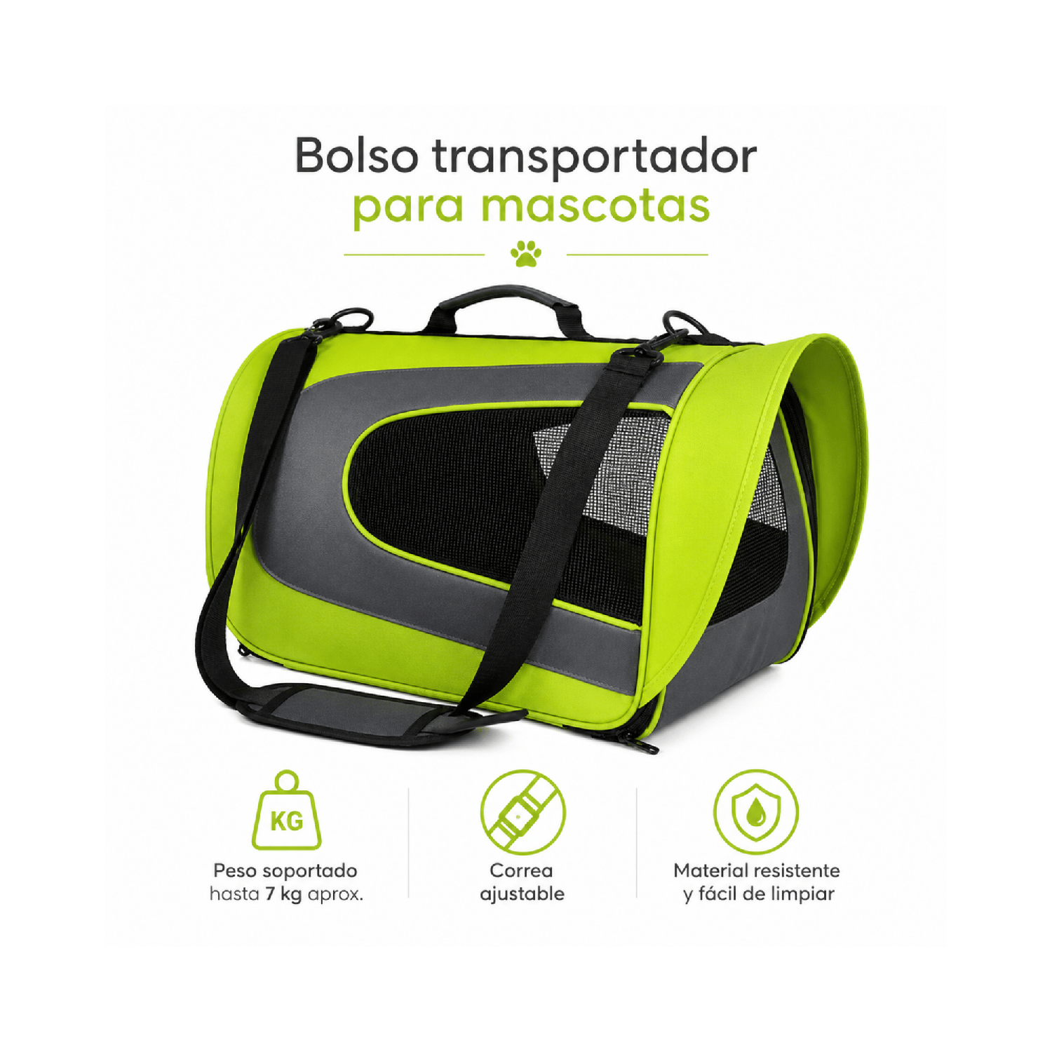 Bolso Transportador Mascotas Cabina Avión 48x28x23 cm-5