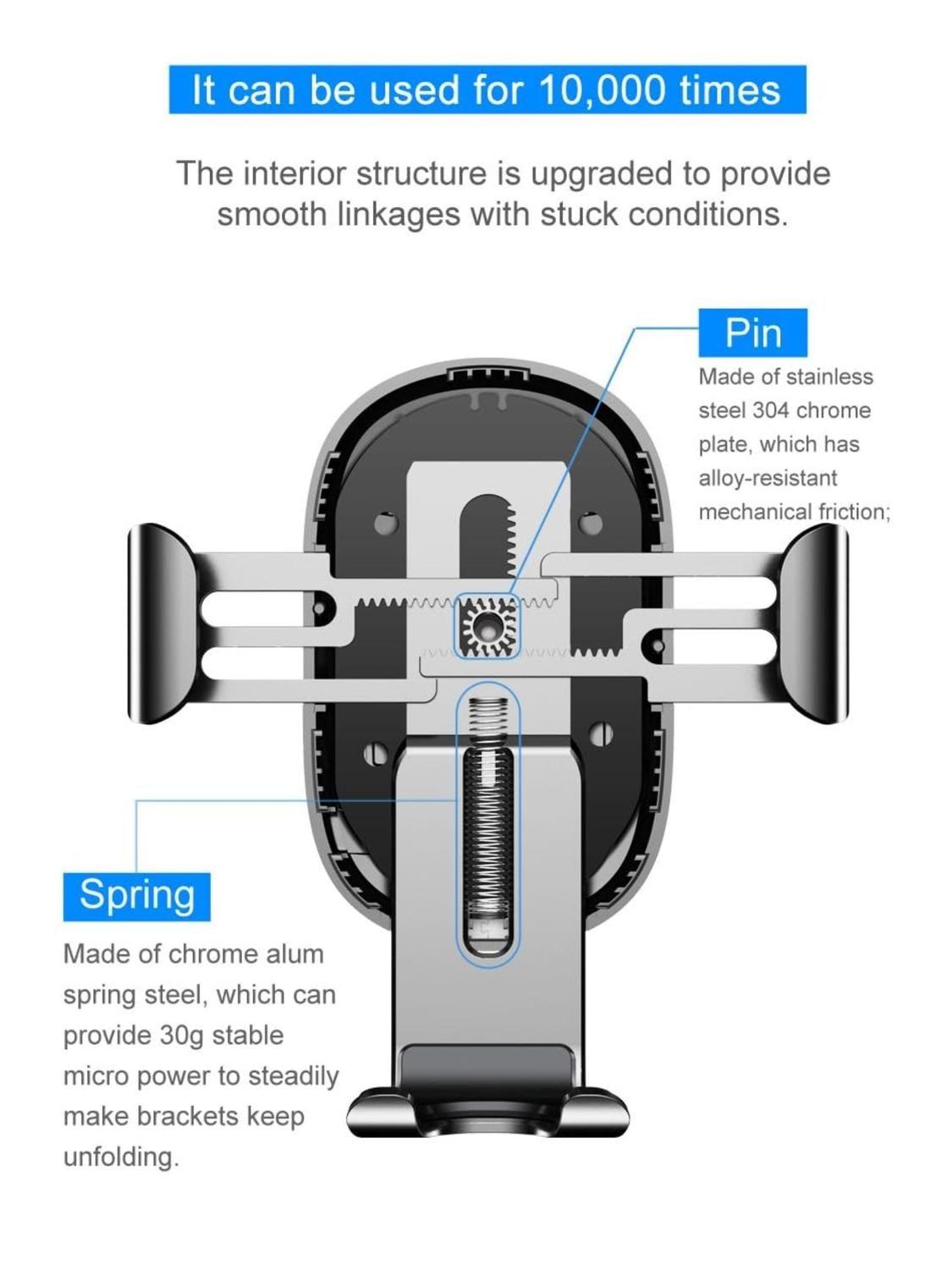 Cargador Inalámbrico Auto Baseus WXYL-01 Gravity-5
