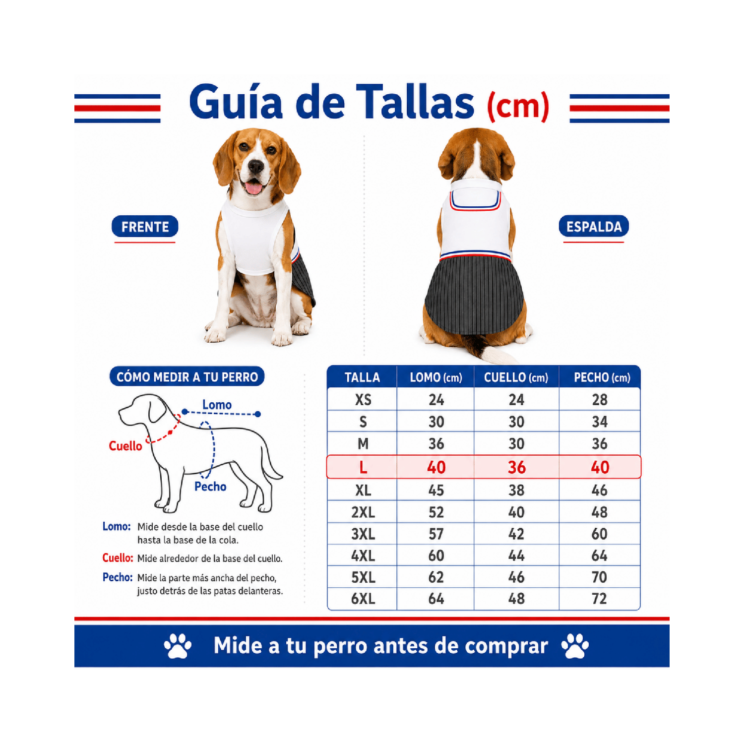 Traje de Huaso Chileno para Perro Talla L-3