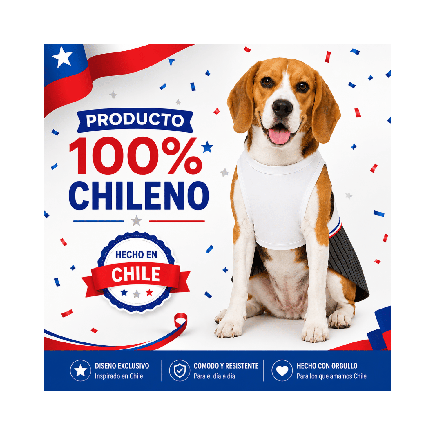 Traje de Huaso Chileno para Perro Talla L-6