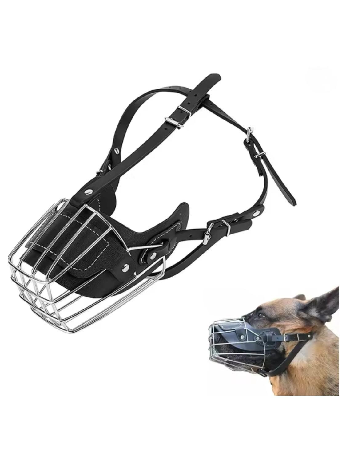 Bozal Perro Acero y Cuero Talla L (2) Perros 10–20 kg-8