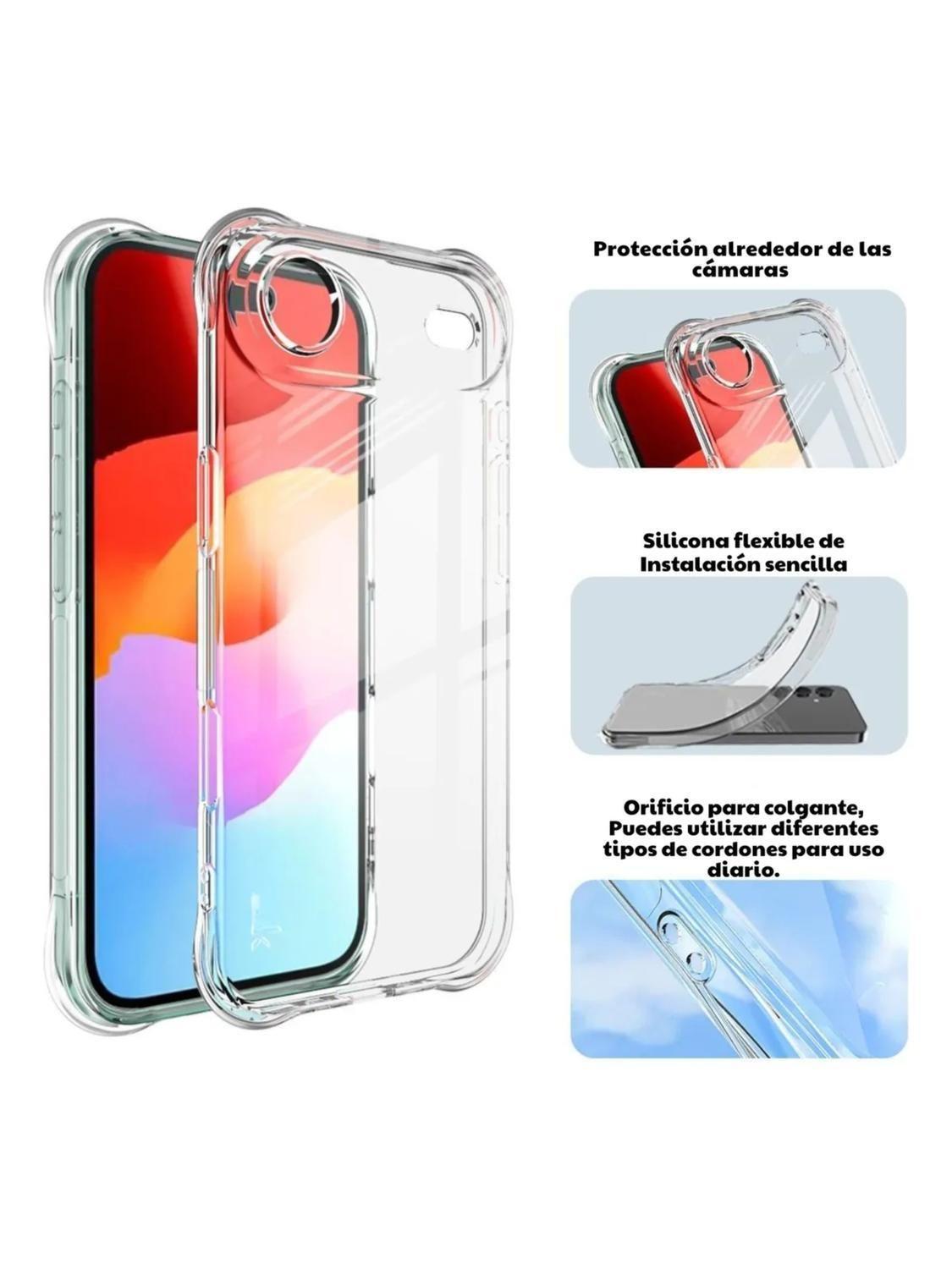 Carcasa para iPhone 17 Air Transparente Antigolpe Silicona-3