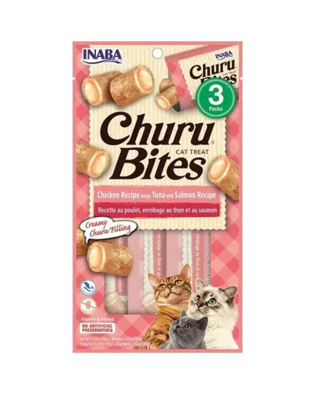 Churu Bites Wraps Cat Atún y Salmón 10g x3 | Pack 6-3