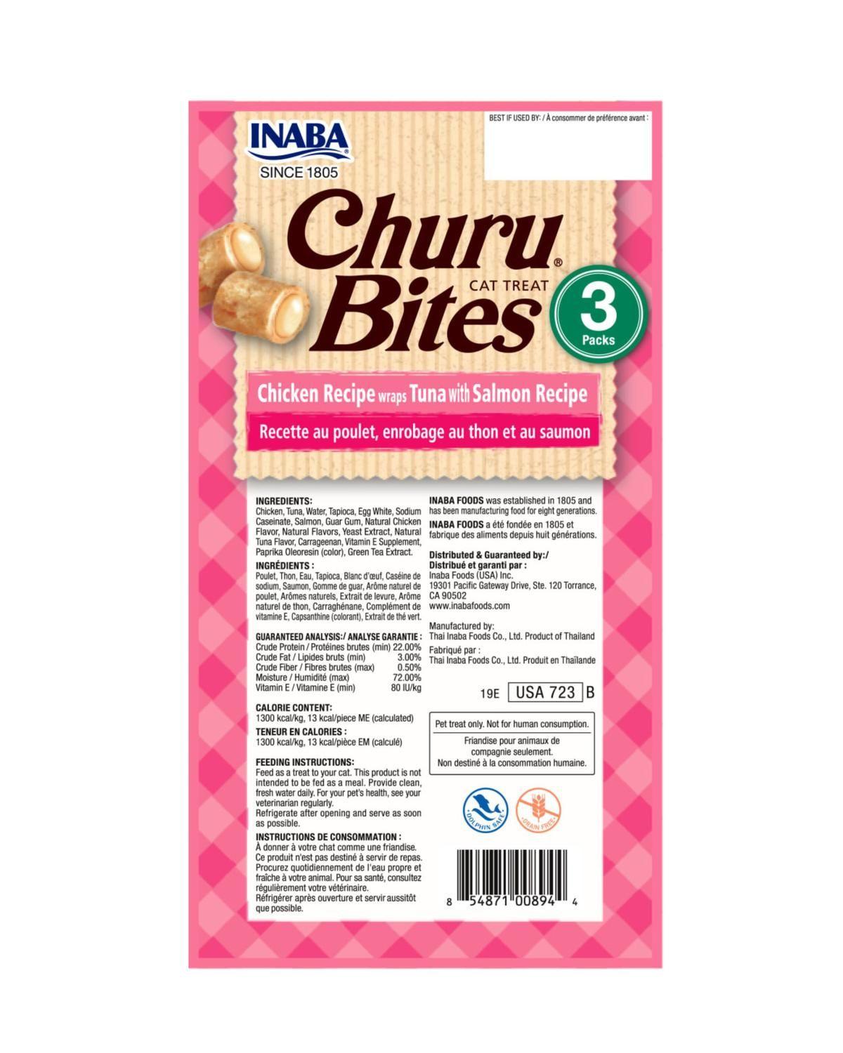 Churu Bites Wraps Cat Atún y Salmón 10g x3 | Pack 6-4
