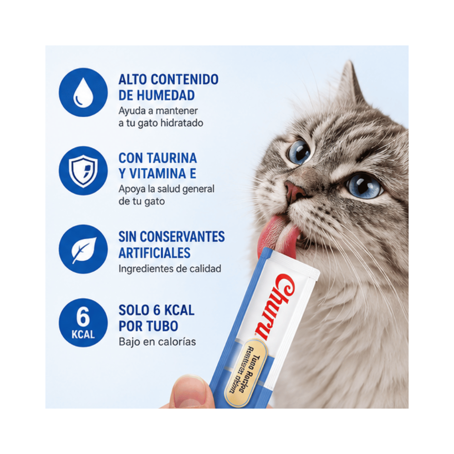 Churu Cat Atún y Atún con Vieira 14g x10 Tubos Snack Gato-2