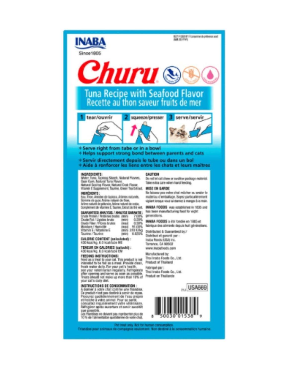 Churu Cat Atún y Mariscos 14g x4 | Pack 6 Unidades-2