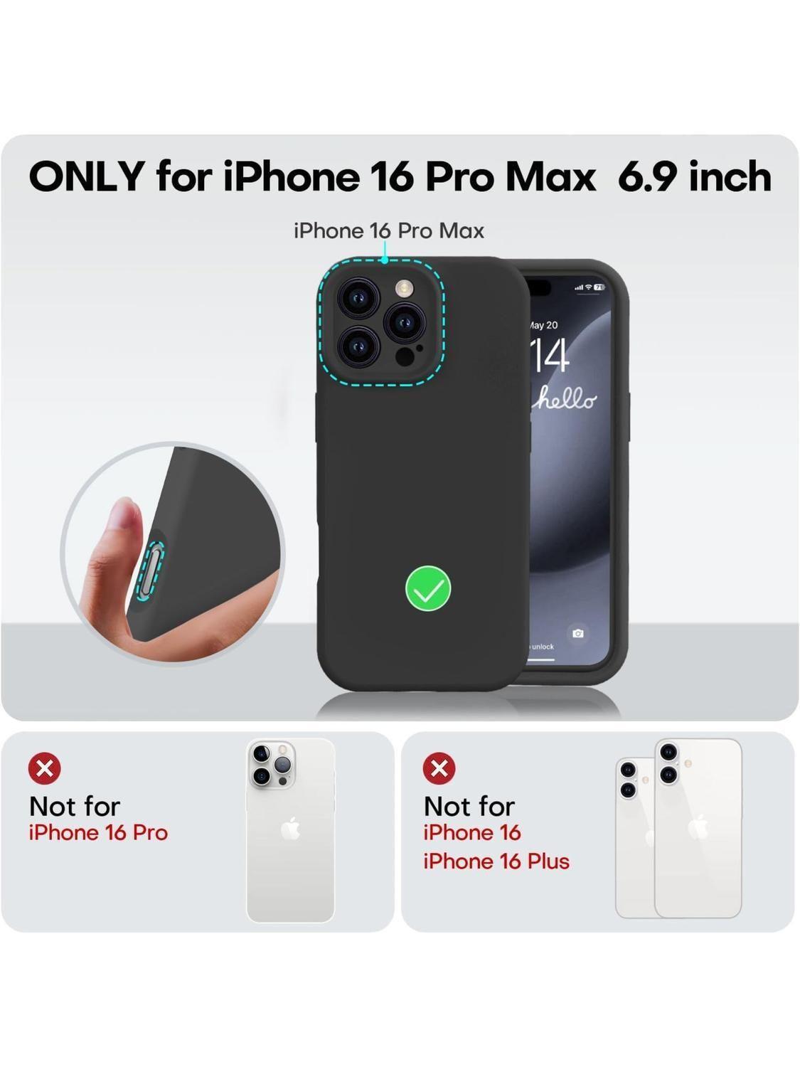 Carcasa para iPhone 16 Pro Max Silicona Antigolpes Colores-1