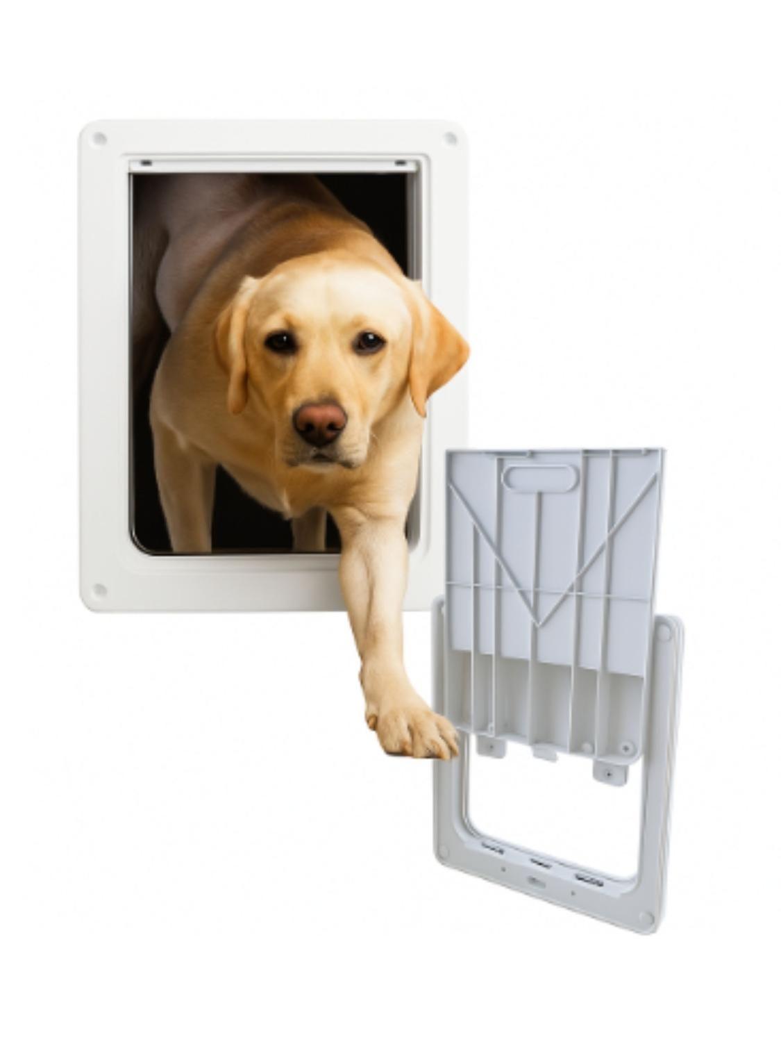 Puerta para Perros con Traba Seguridad 35x29 cm Exterior-0