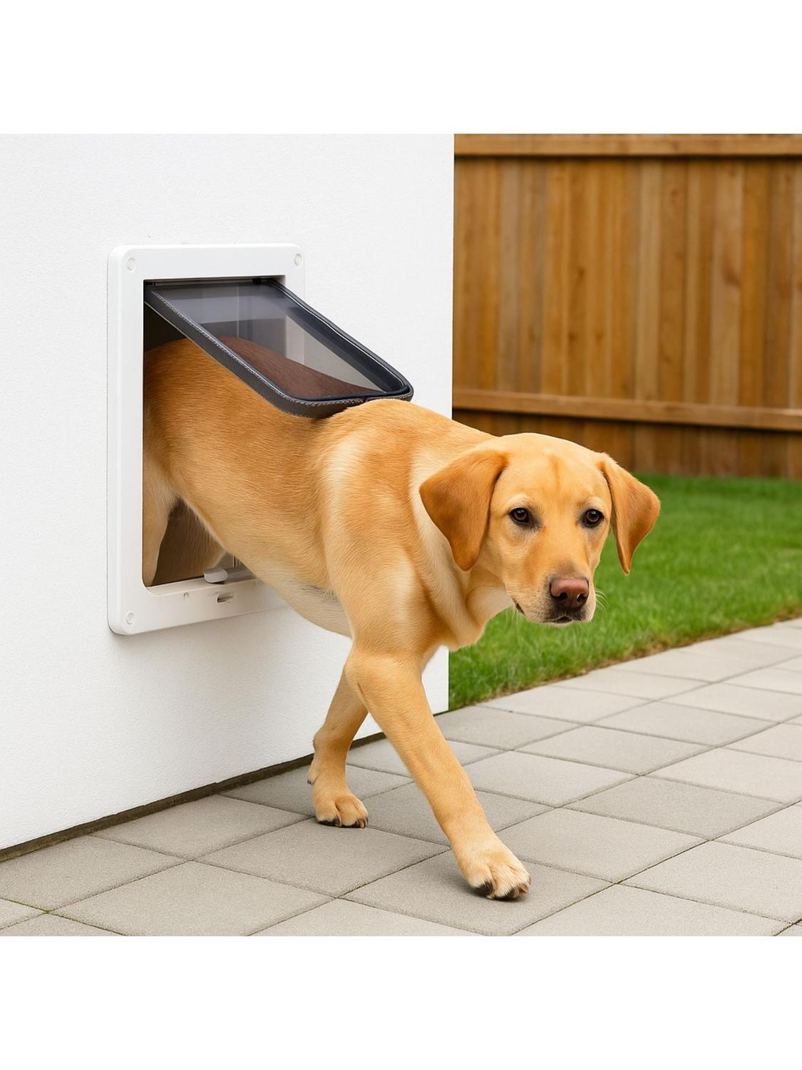 Puerta para Perros con Traba Seguridad 35x29 cm Exterior-1