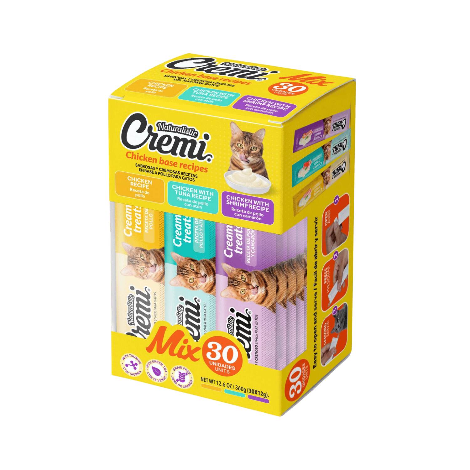 Snack Cremi Gato Mix Pollo 30 Sachet 360g-0