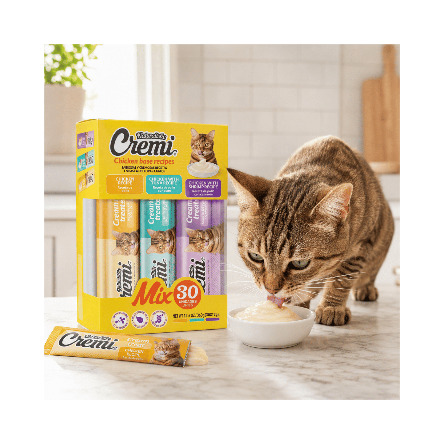 Snack Cremi Gato Mix Pollo 30 Sachet 360g-3