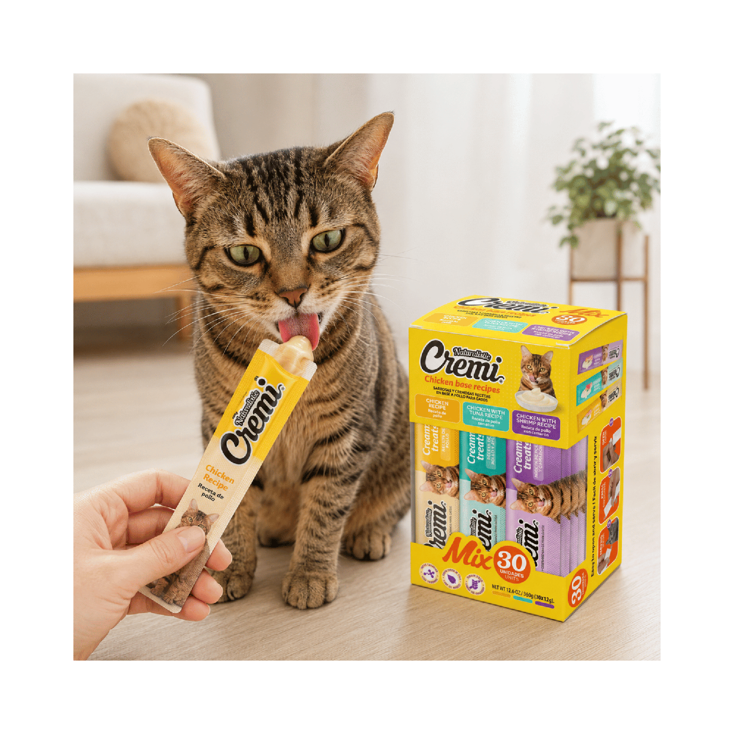 Snack Cremi Gato Mix Pollo 30 Sachet 360g-7