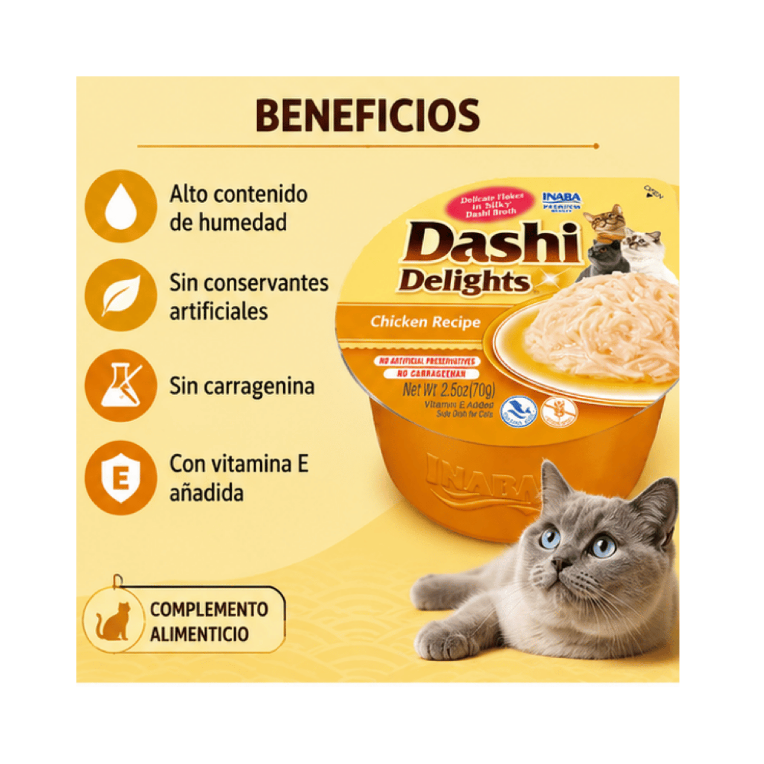 Churu Dashi Delights Chicken 70g Snack Húmedo Para Gatos-2