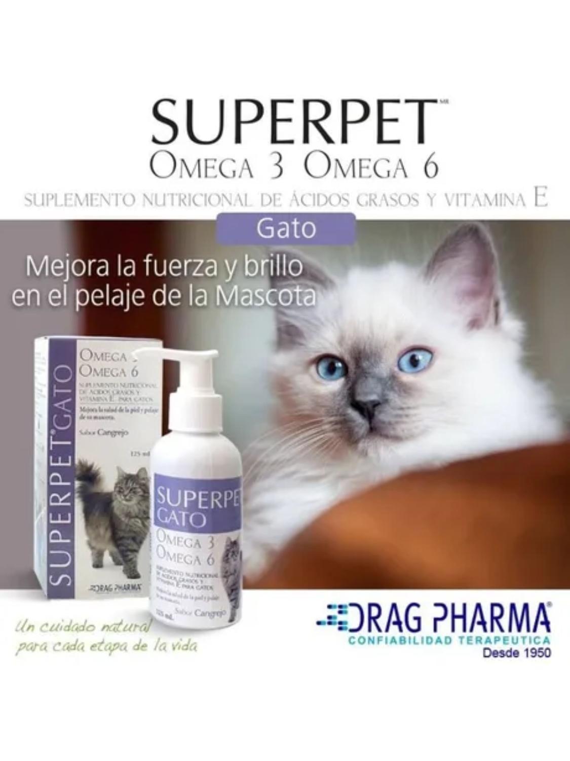 Superpet Omega Gato 125 ml Drag Pharma | Suplemento Piel-2