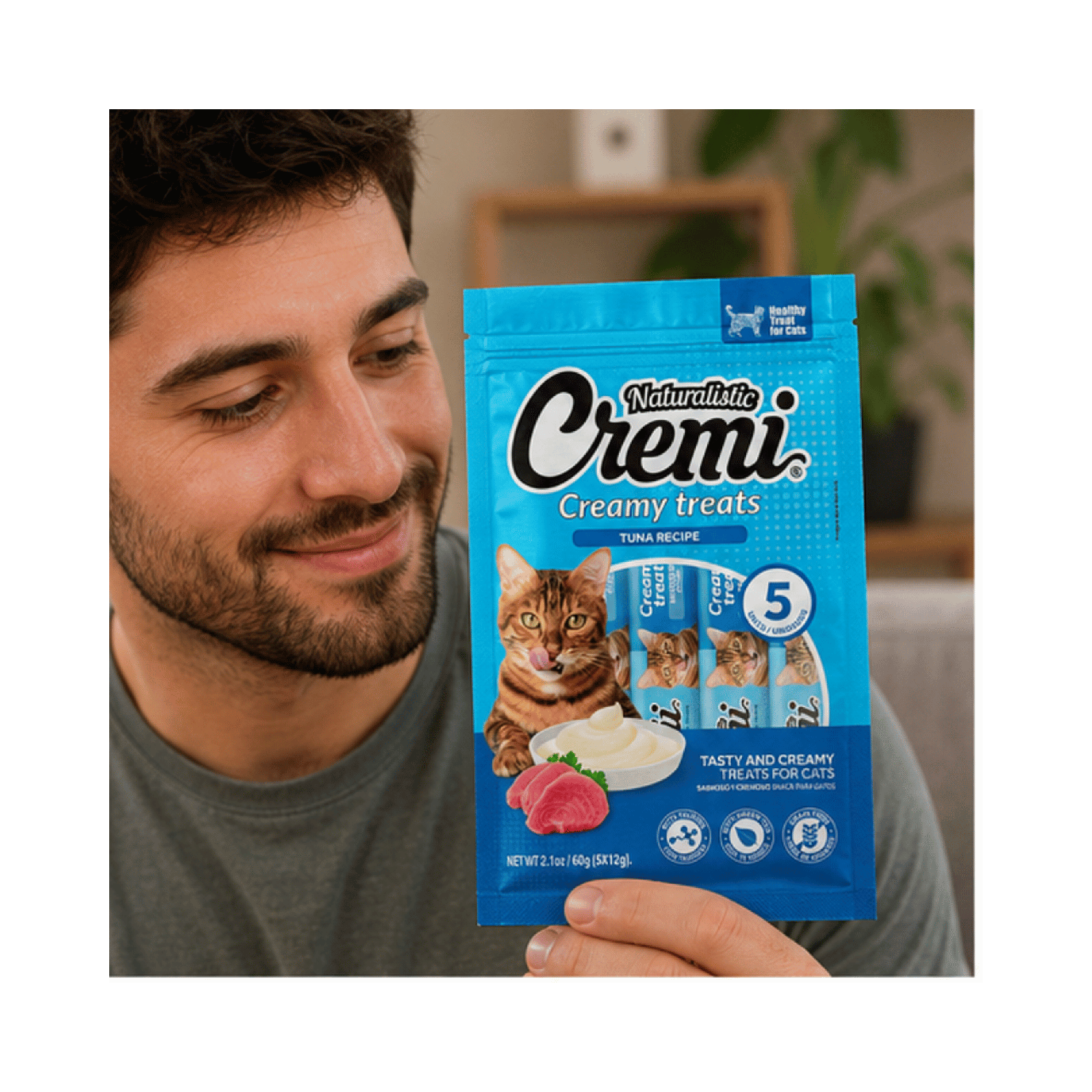 Snack Cremi Atún Gato 5 Sachet 60g-5