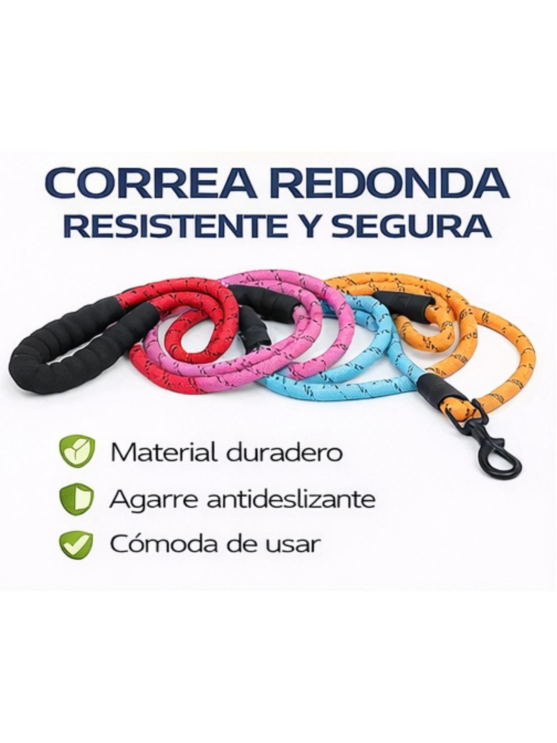 Correa Redonda Perro 1.2 m Resistente Antideslizante-4