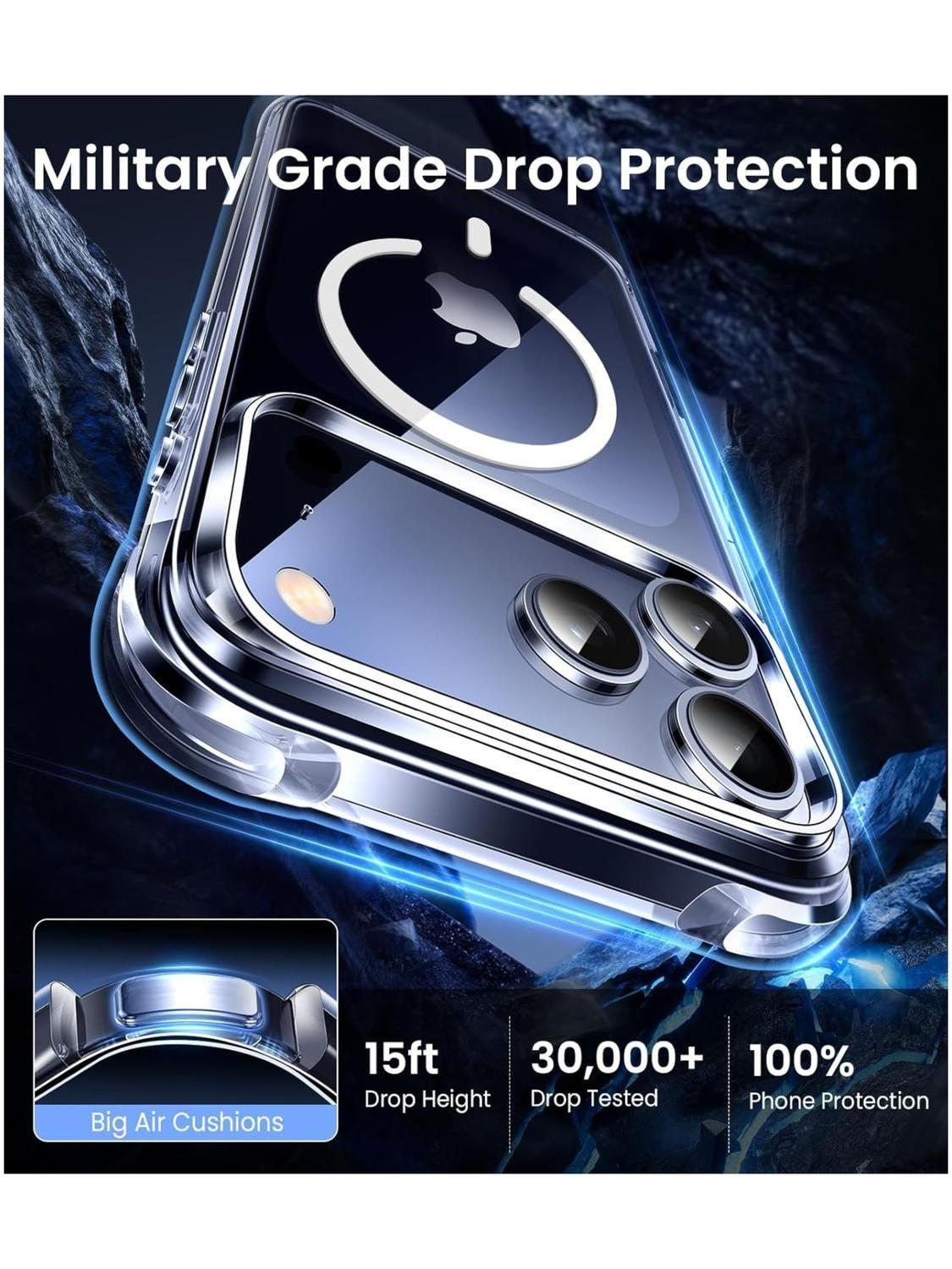 Carcasa para iPhone 17 Pro Transparente MagSafe Antigolpes-6