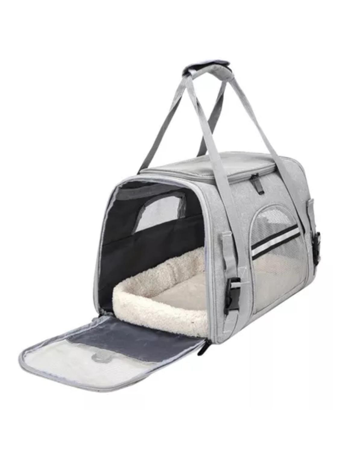 Bolso transportador para mascotas uso en cabina 44x28x25cm-2
