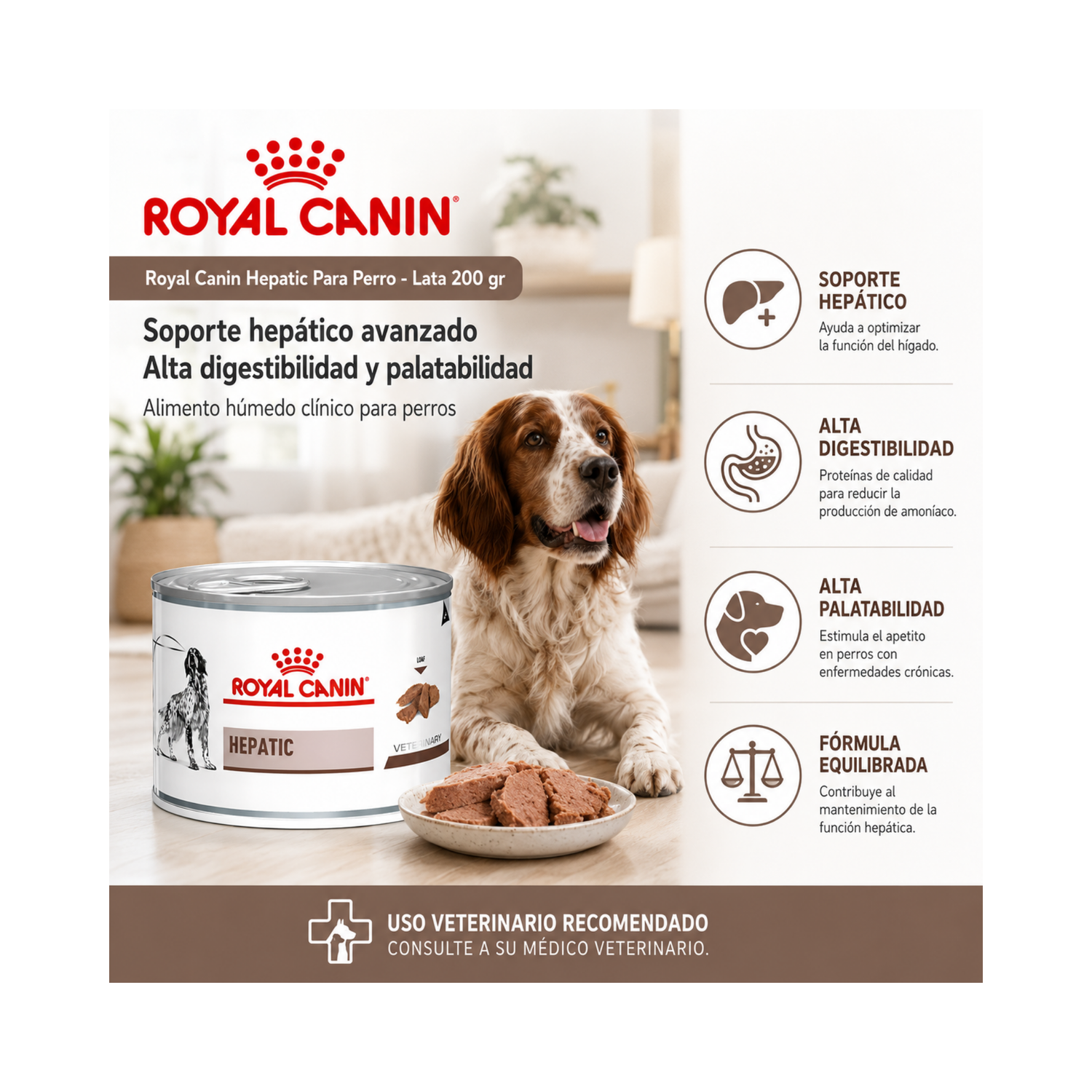 Royal Canin Hepatic Perro Lata 200g Soporte Hepático-4
