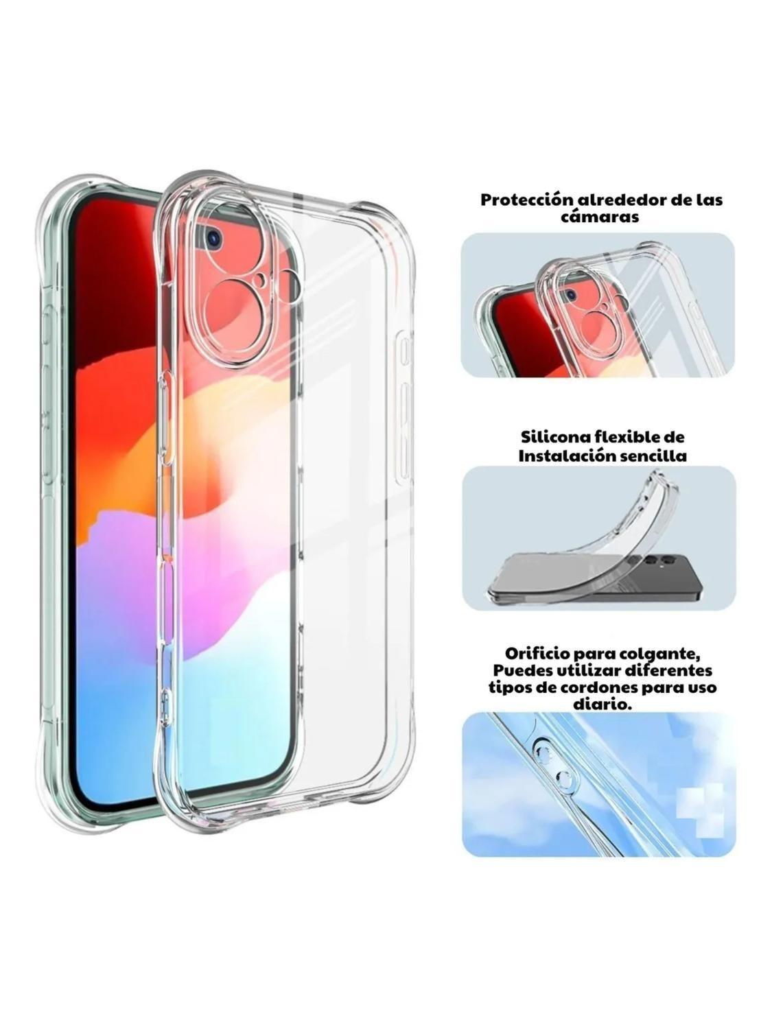 Carcasa para iPhone 17 Transparente Antigolpe Silicona-3