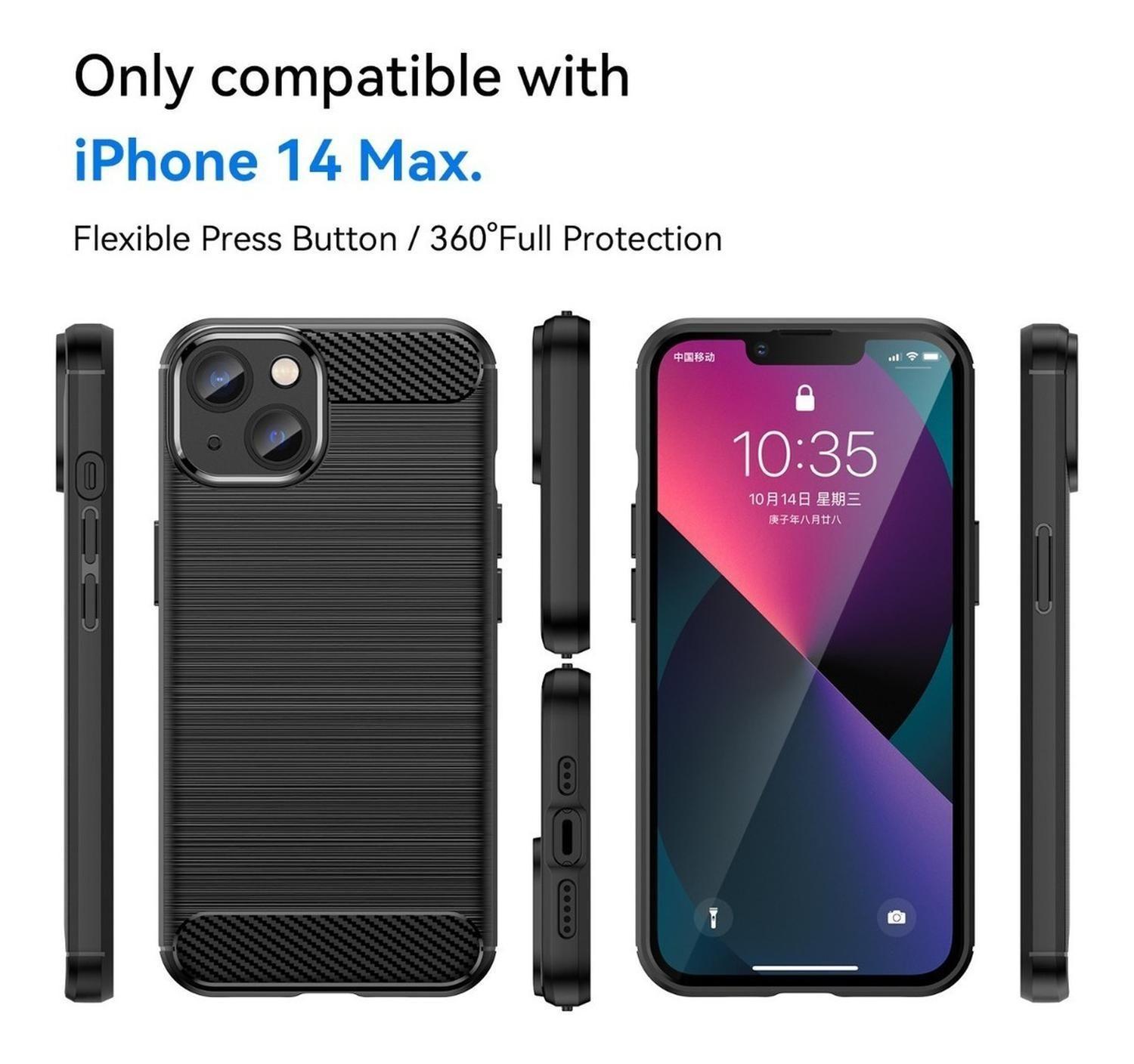 Carcasa para iPhone 14 Plus Fibra de Carbono Antigolpes-3