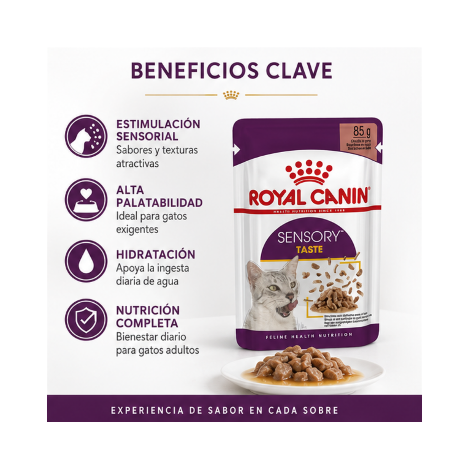 Royal Canin Sensory Taste Gato Sobre 85g Alimento Húmedo-1