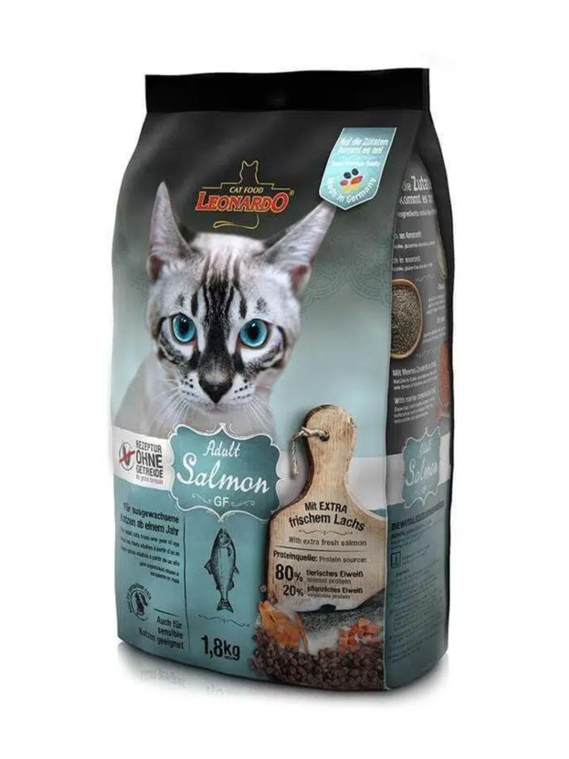 Alimento Leonardo Para Gatos Adulto Sabor Salmon Grain Free 1.8kg-0