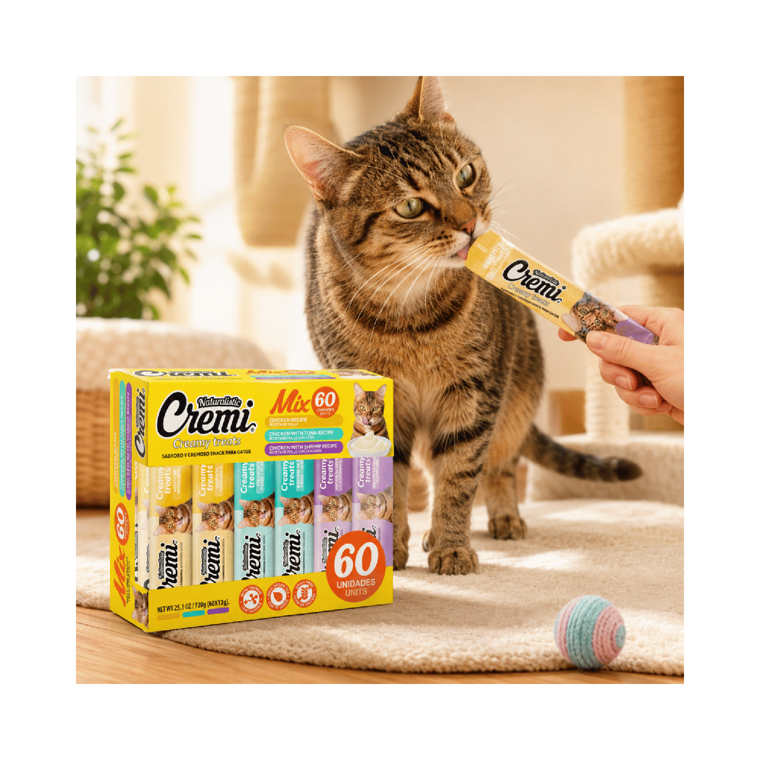 Snack Cremi Gato Mix Pollo 60 Sachet 720g-5