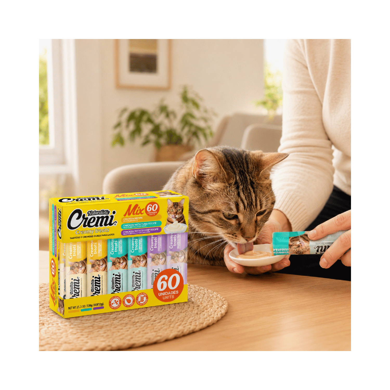 Snack Cremi Gato Mix Pollo 60 Sachet 720g-6
