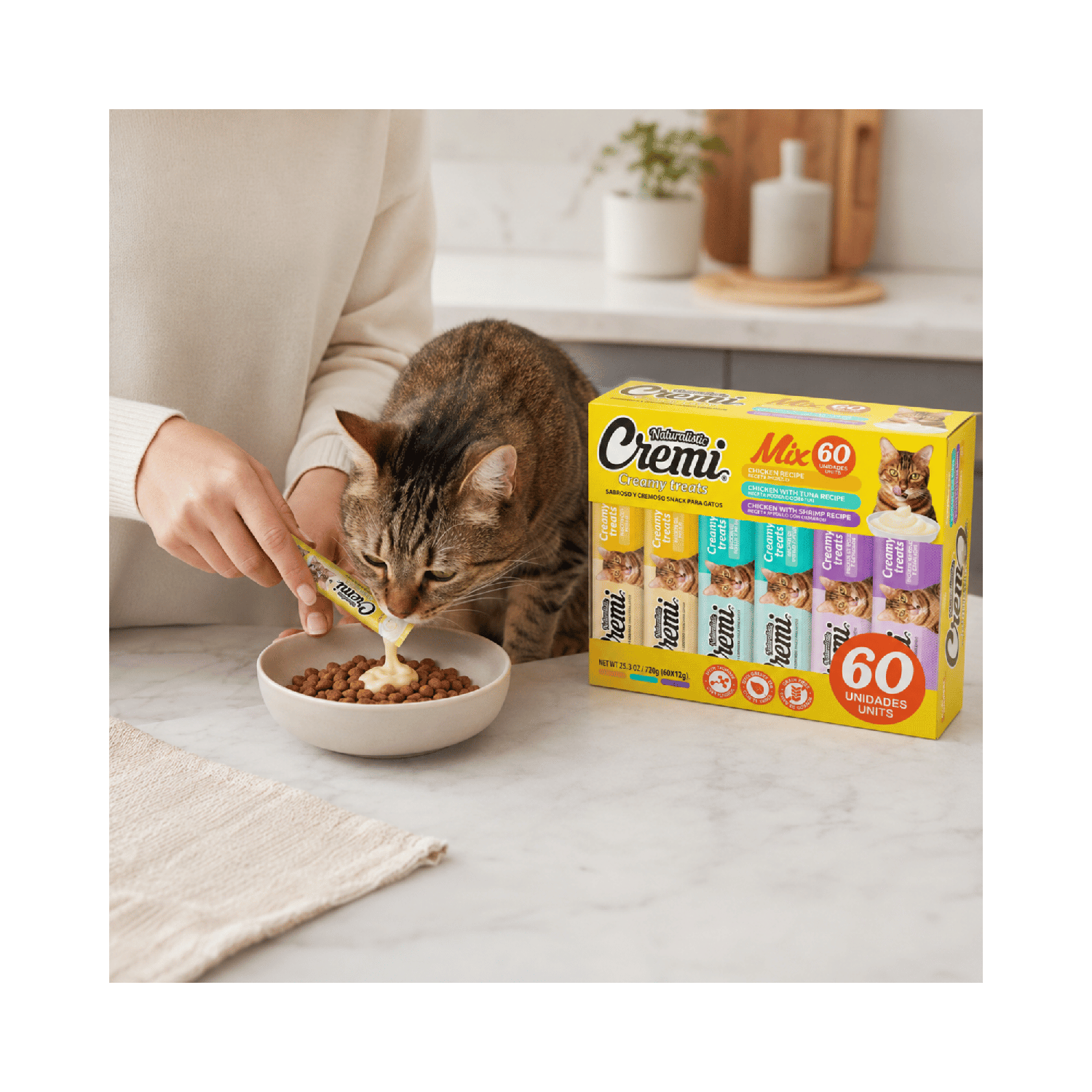 Snack Cremi Gato Mix Pollo 60 Sachet 720g-7