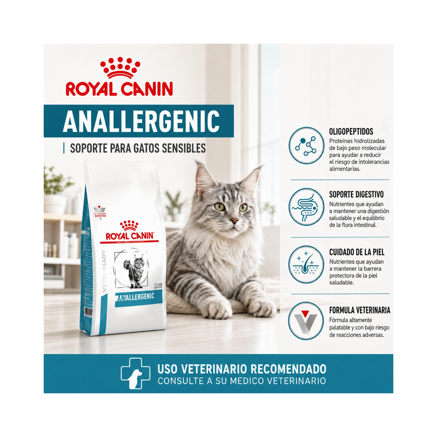 Royal Canin Anallergenic Para Gato 2kg-5
