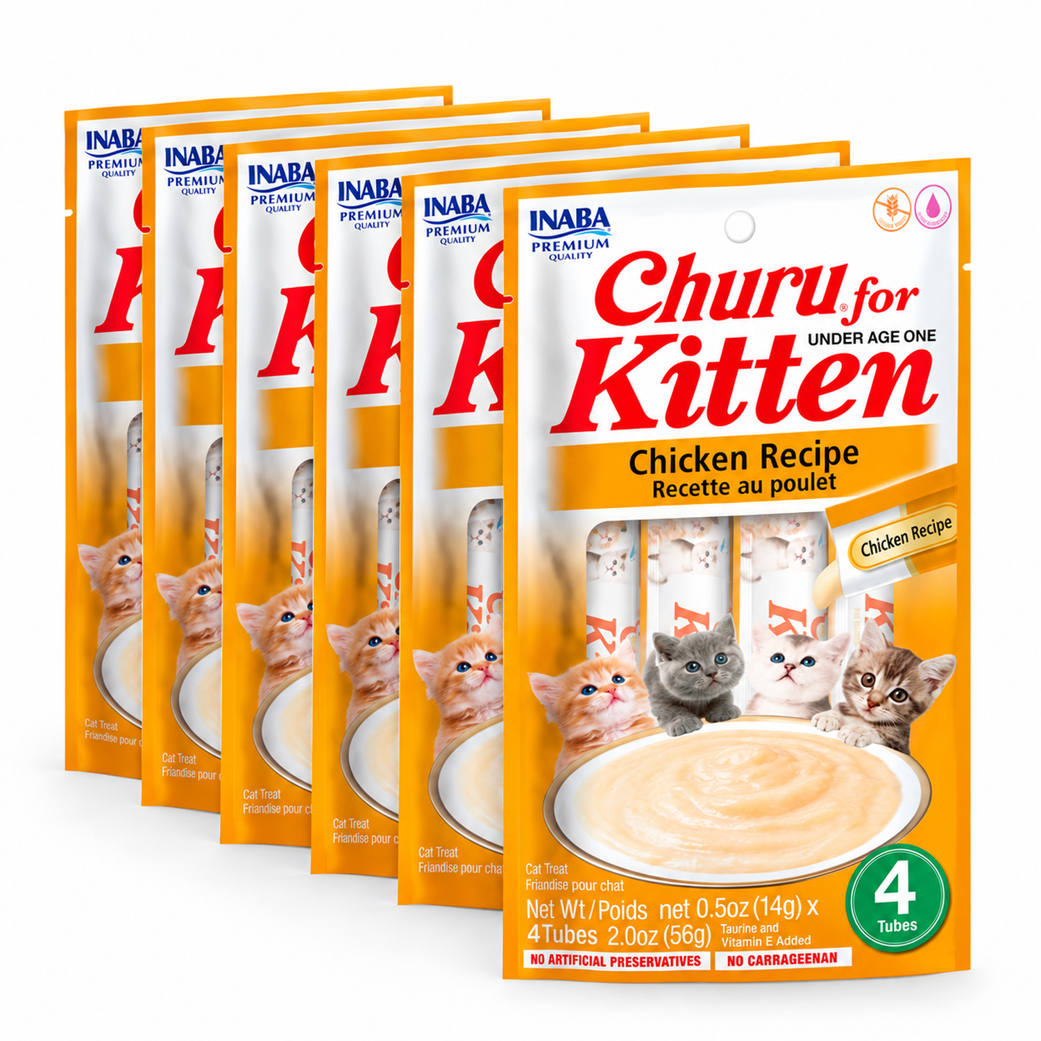 Inaba Churu Kitten Pollo 14g x4 Pack 6 Sobres-8