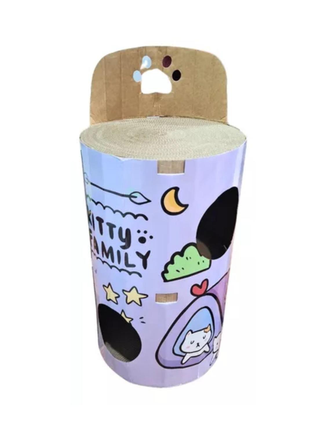 Rascador torre tres pisos para gatos Interactivo 68x40cm-1