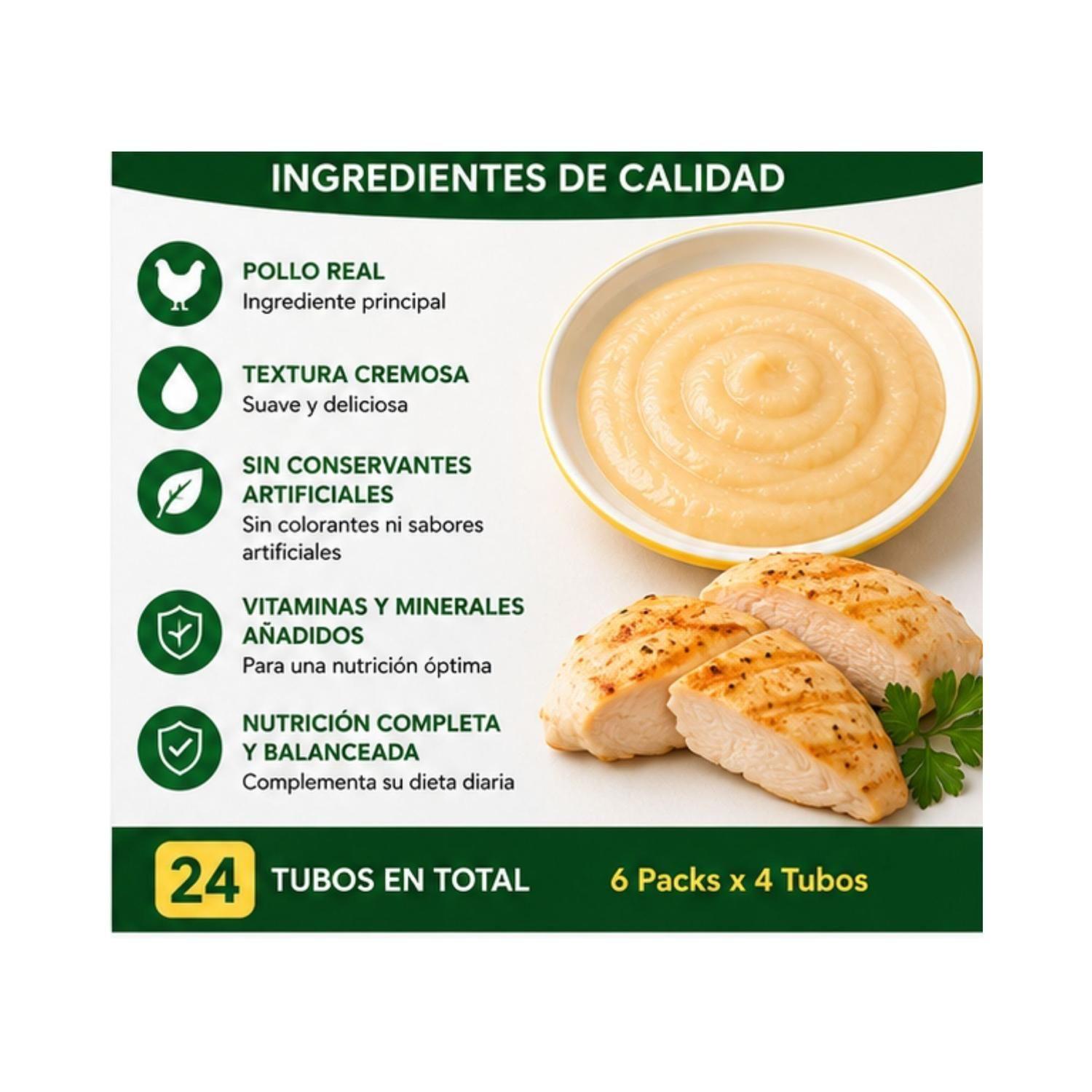 Churu Dog Meal Topper Pollo 14g x4 | Pack 6 Unidades-3
