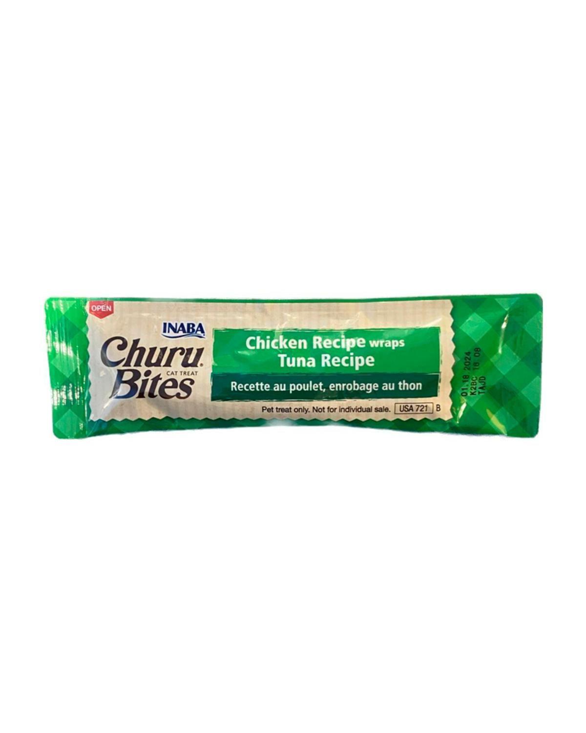 Churu Bites Wraps Gato Atún 10g x3 (Pack 6 Sobres)-1