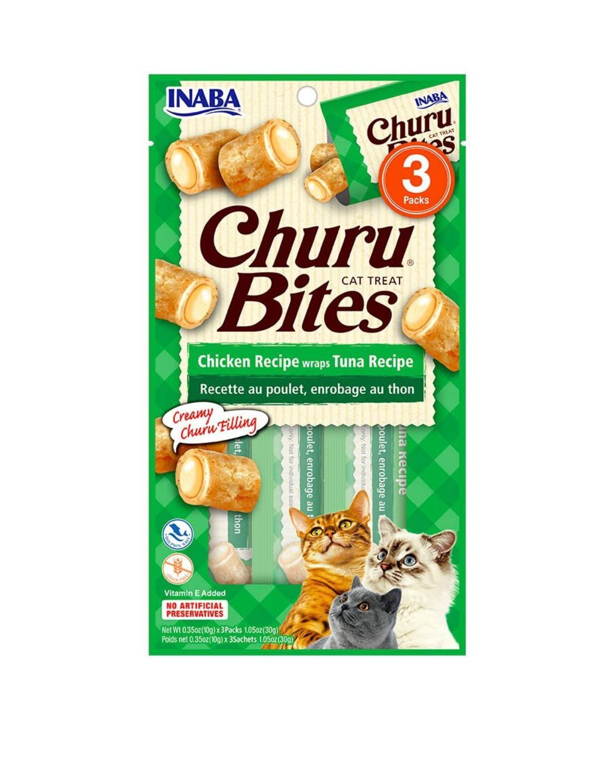 Churu Bites Wraps Gato Atún 10g x3 (Pack 6 Sobres)-2