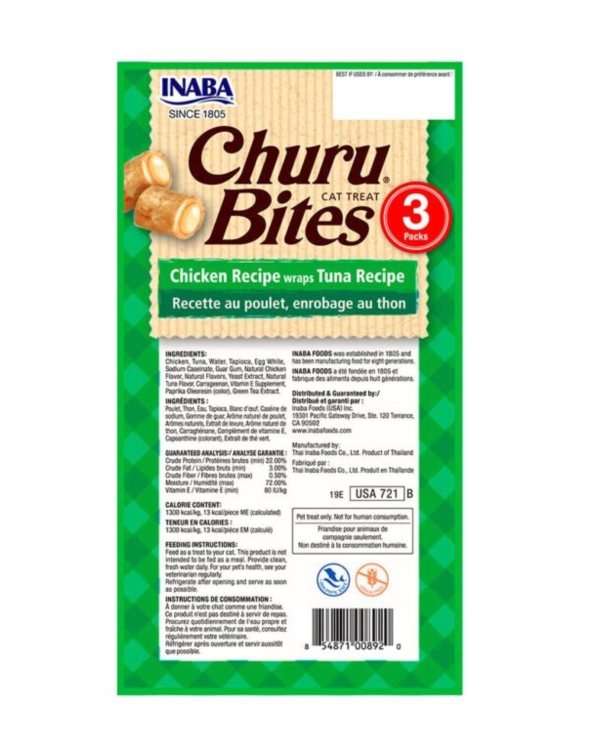 Churu Bites Wraps Gato Atún 10g x3 (Pack 6 Sobres)-3