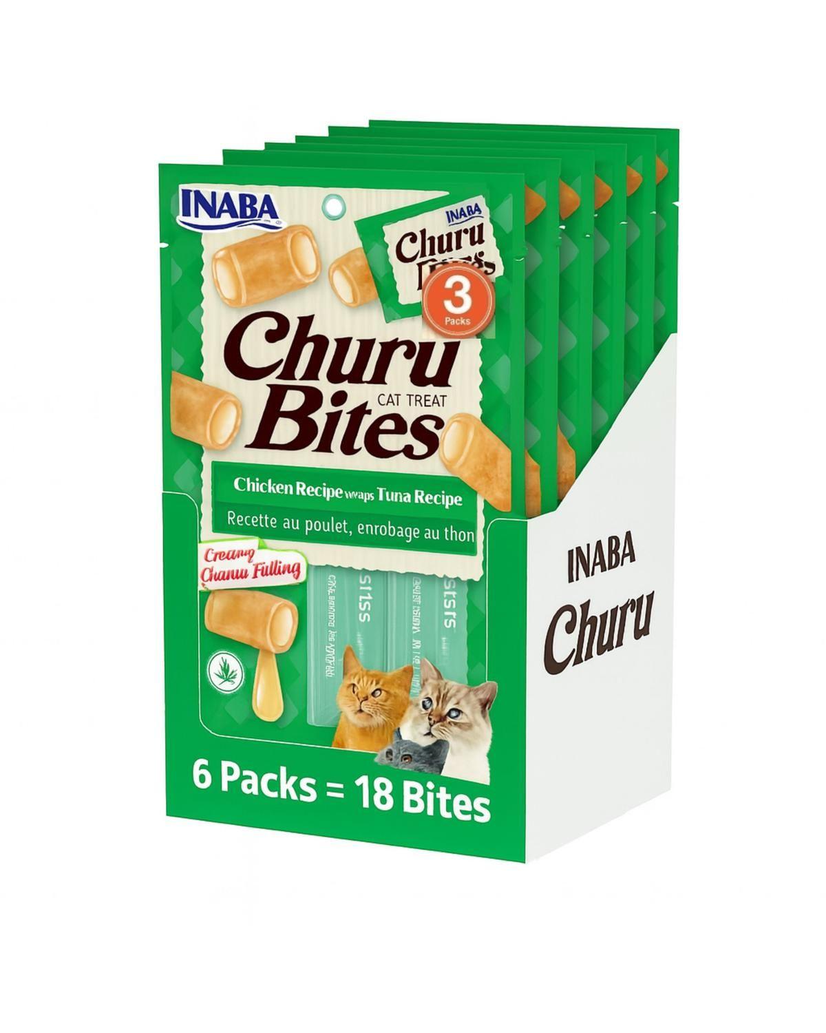 Churu Bites Wraps Gato Atún 10g x3 (Pack 6 Sobres)-0