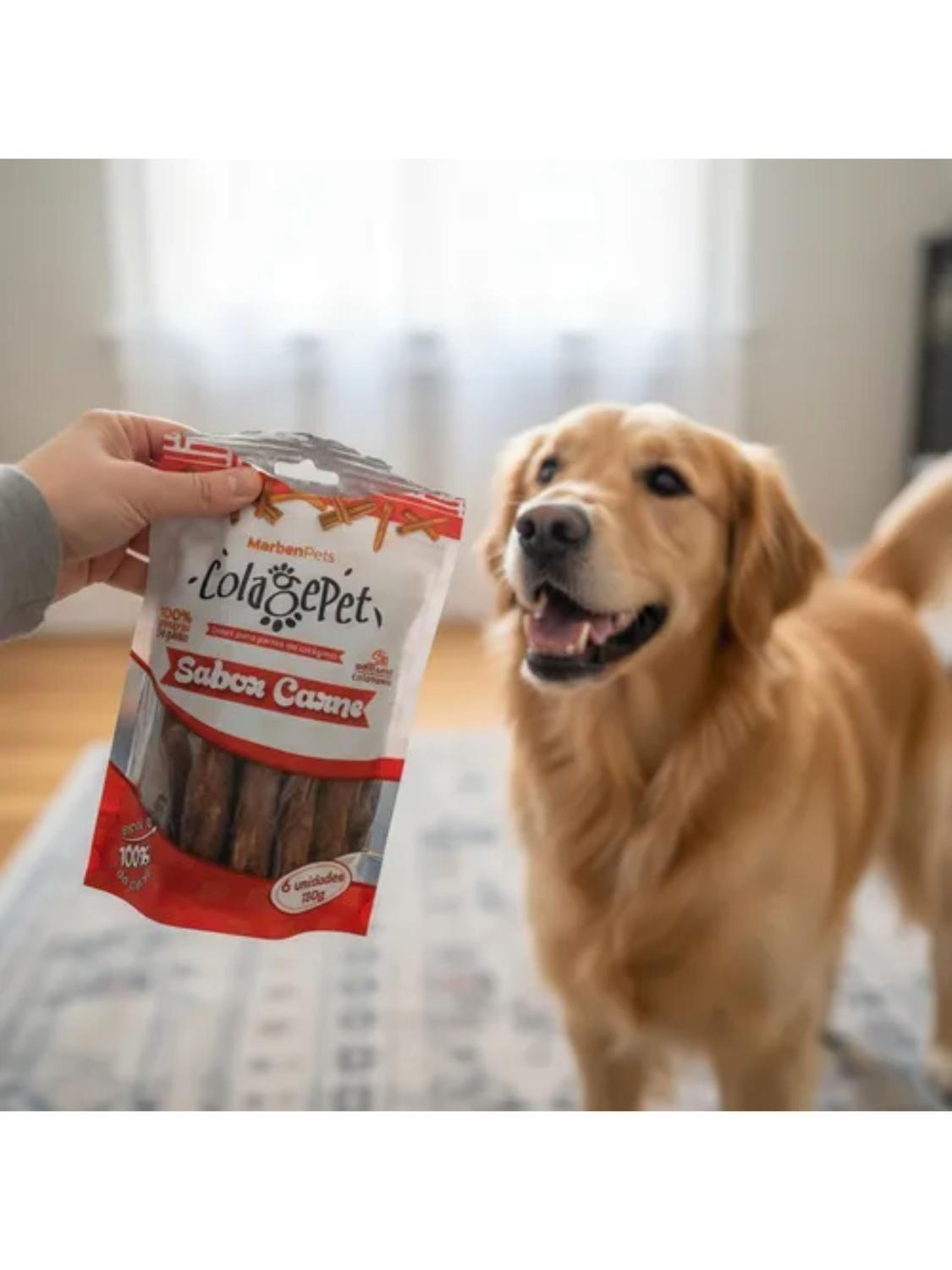 Snack Colagepet Carne S 6 Pcs Doypack 150g-3