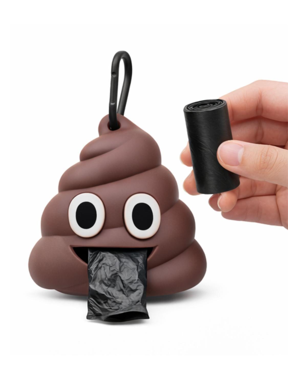 Dispensador Bolsas Fecas Perro Emoji con Gancho-3