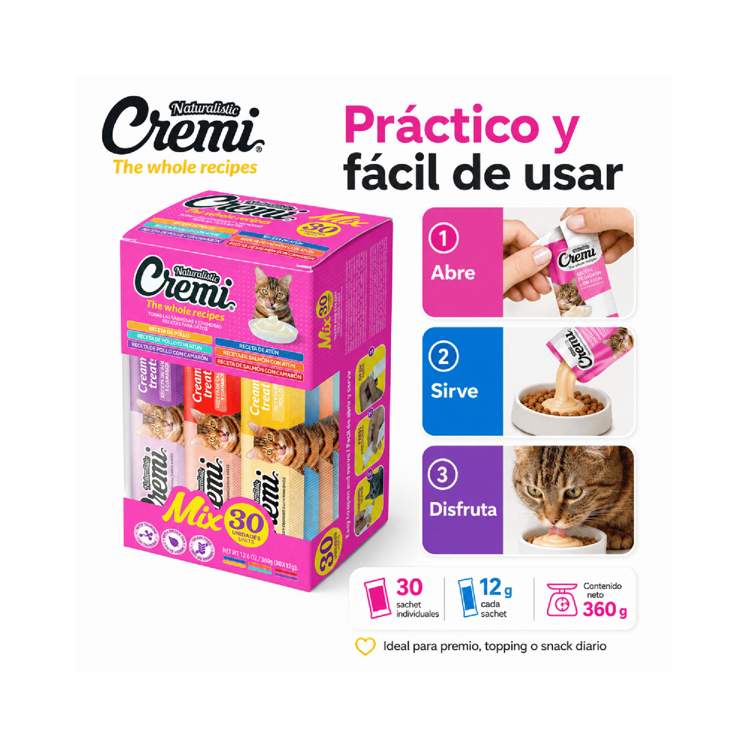 Snack Cremi Gato Mix 30 Sachet 360g-2