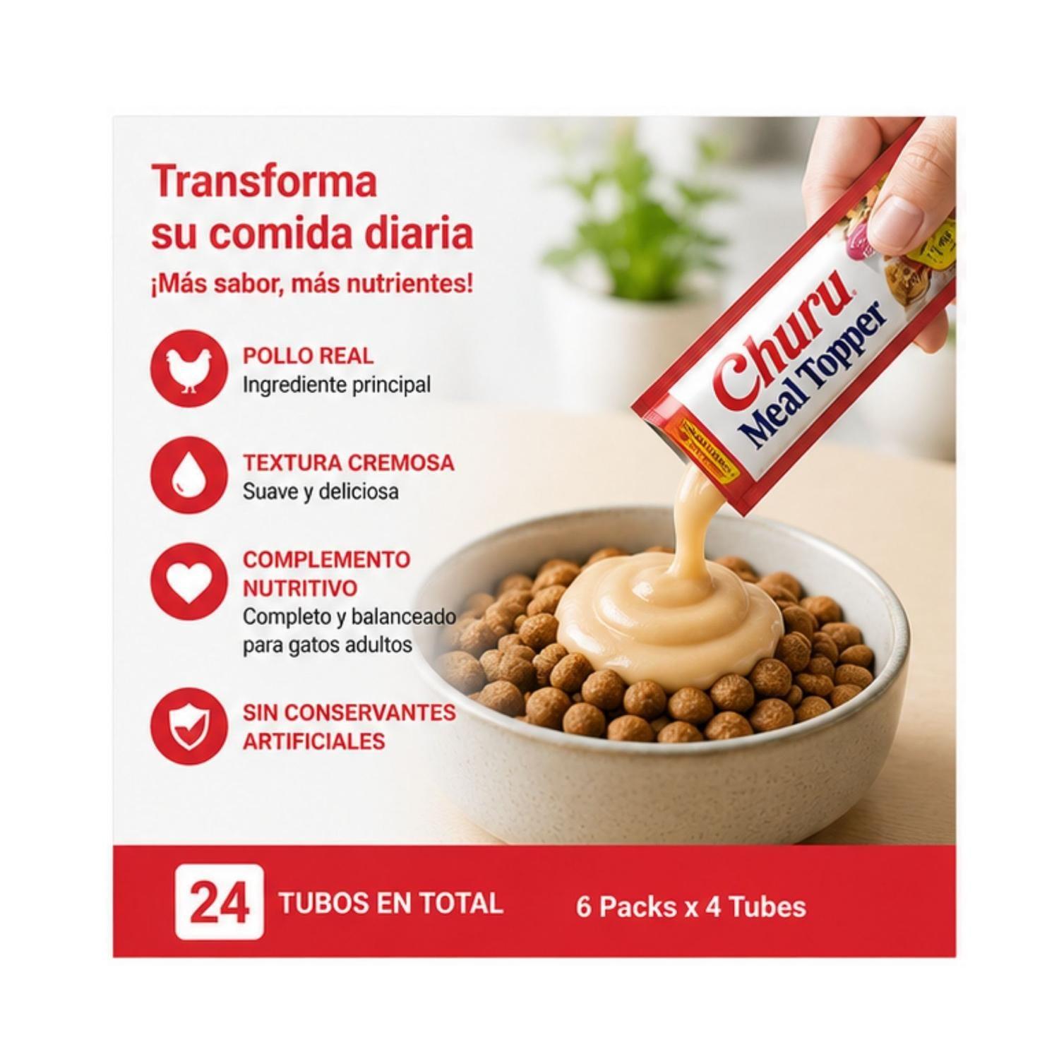Churu Cat Meal Topper Pollo 14g x4 | Pack 6 Unidades-4