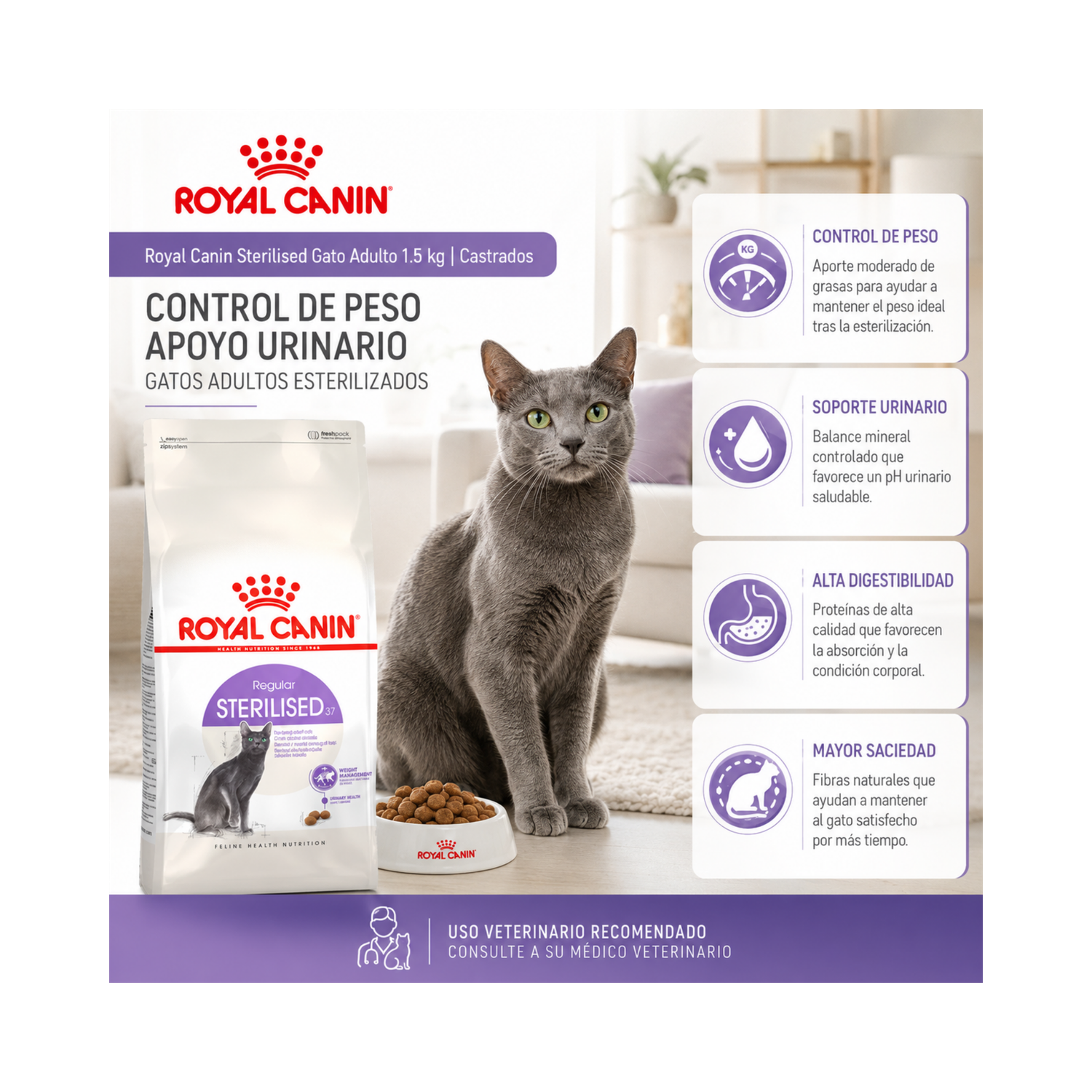 Royal Canin Sterilised Gato Adulto 1.5 kg | Castrados-4