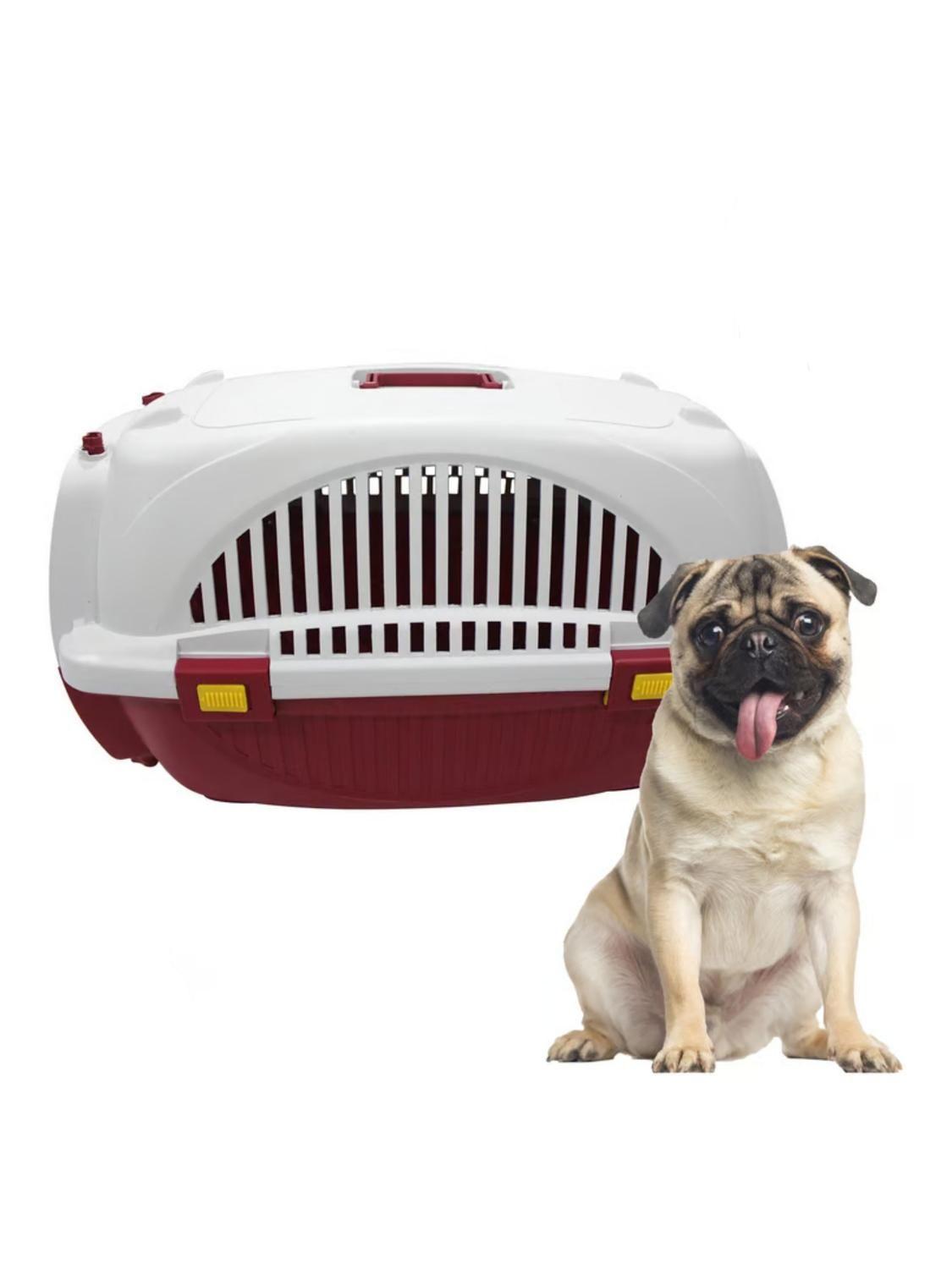 Transportador de plastico para mascotas 60x40x42 cm-1