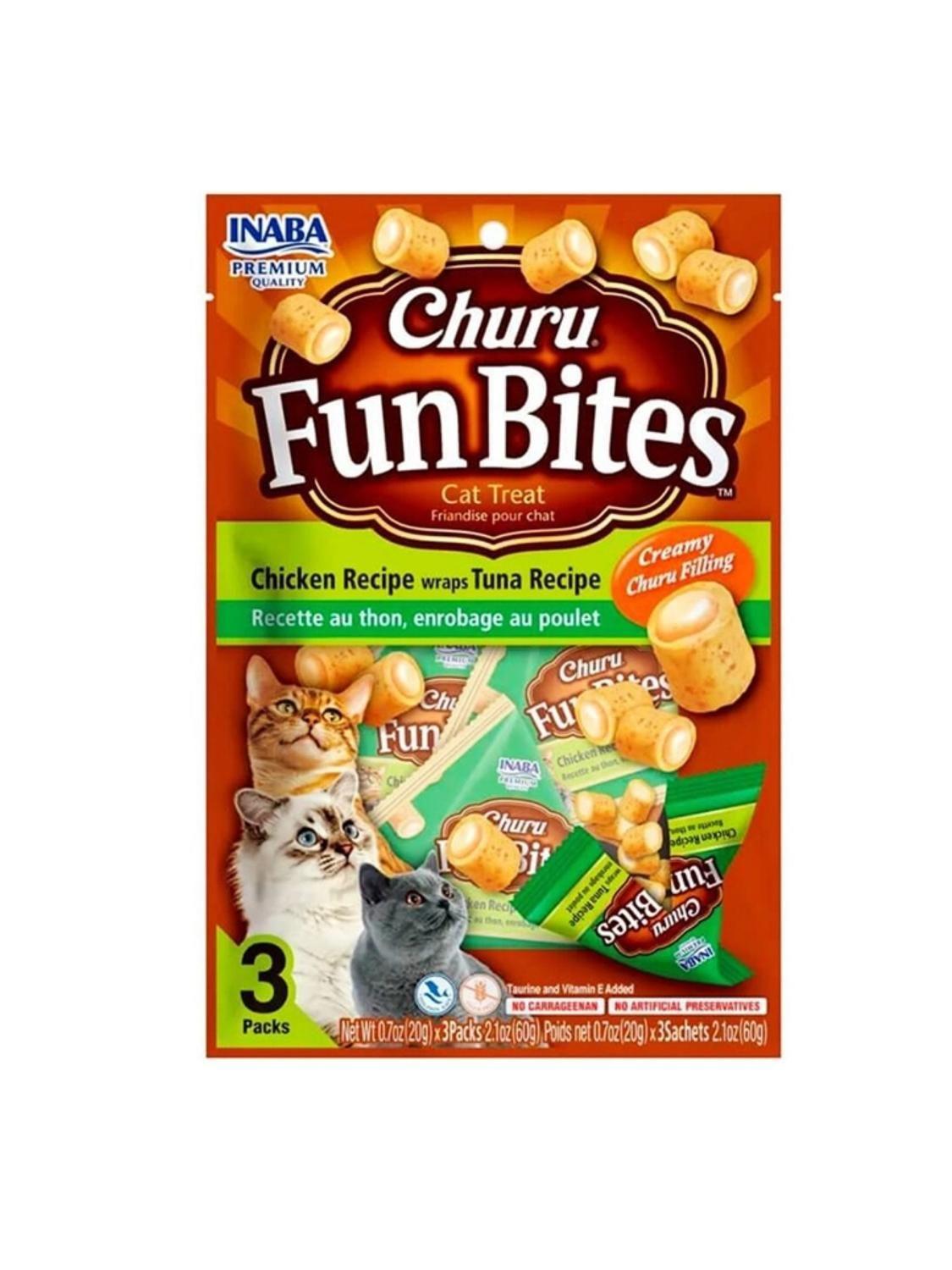 SNACK CHURU FUN BITES GATO SABOR CHICKEN, TUNA Y SCALLOP - 3 SOBRES-0