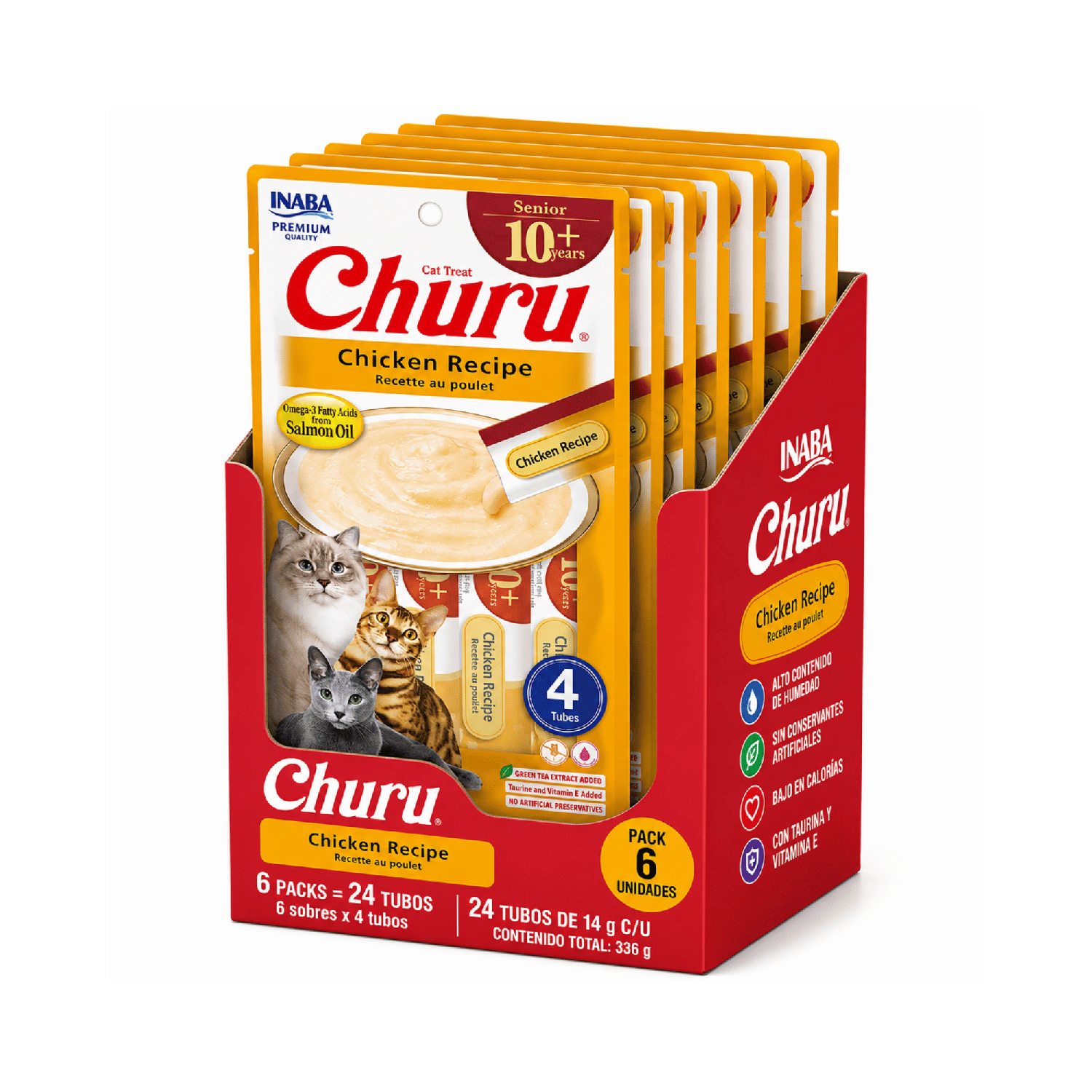 Churu Cat Senior 10+ Pollo 14g x4 | Pack 6 Unidades-0