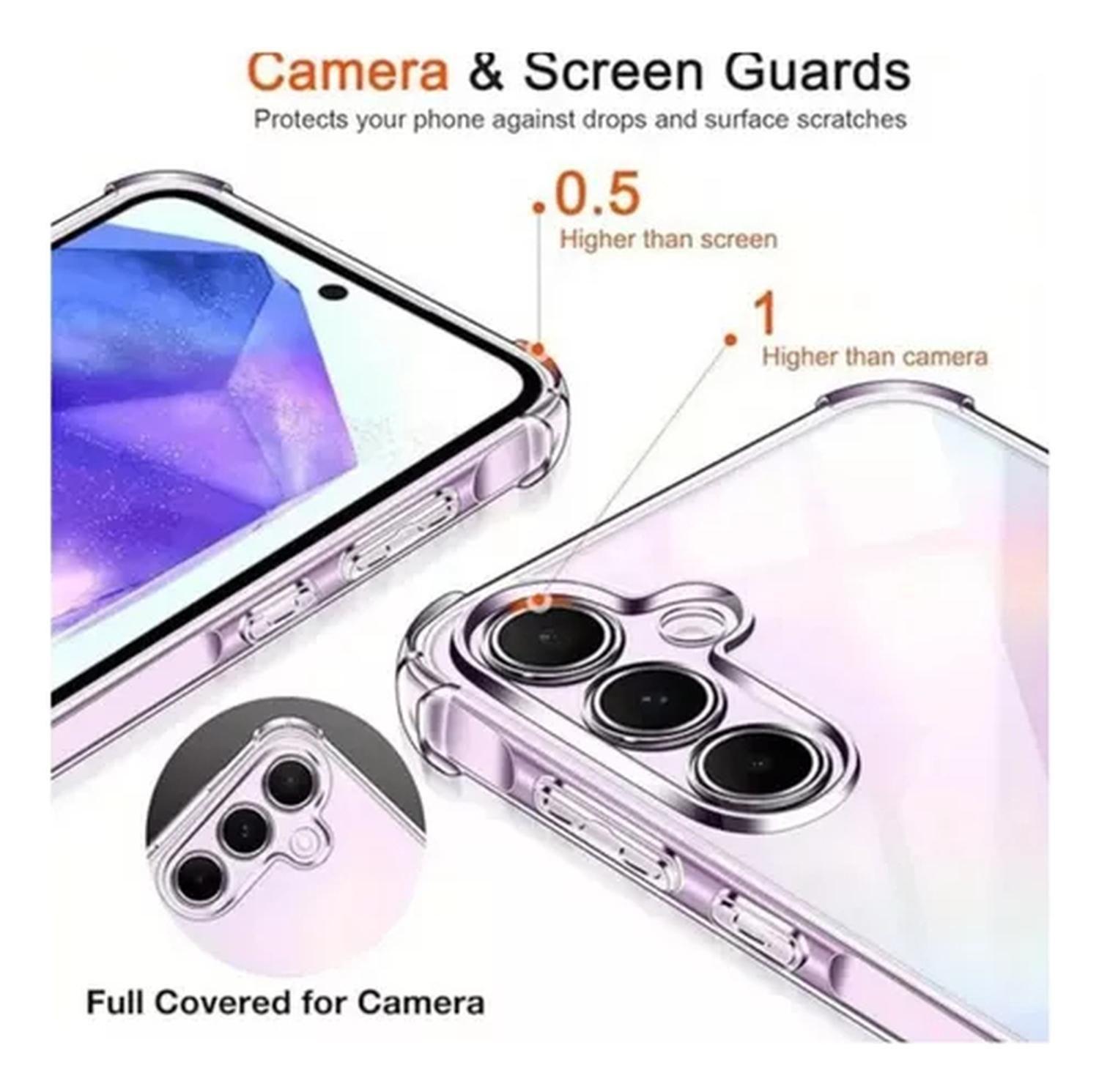 Carcasa Para Samsung A56 5g Transparente + Lamina Hidrogel-3