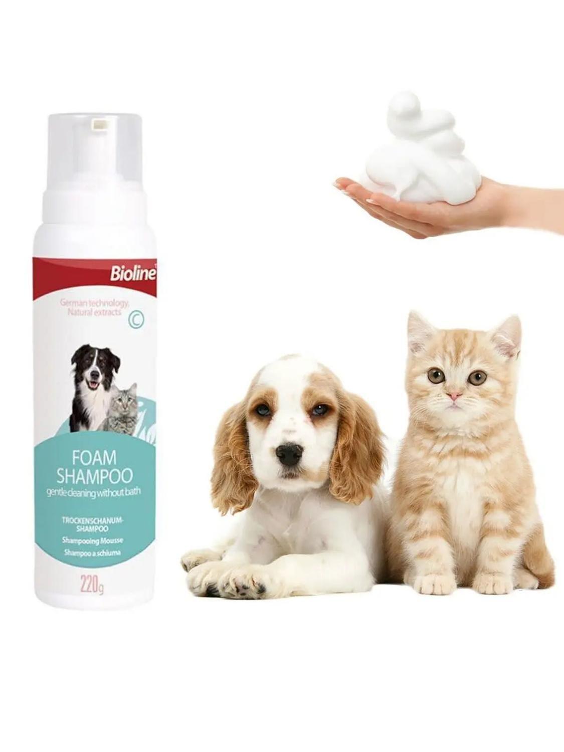 Shampoo de espuma seca para mascotas 220gr-1